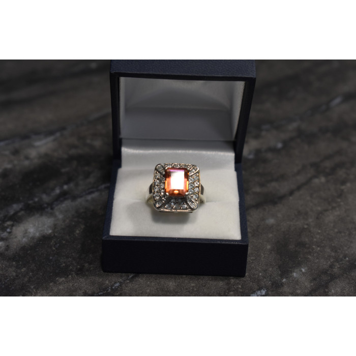 Sky Jewelry Серебряное кольцо с камнем Шпинель и гошенит (берилл)