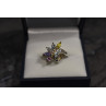 Sky Jewelry Серебряное кольцо 925 проба с разноцветными фианитами