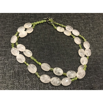 Sky Jewelry Ожерелье c кварцем и зеленым перидотом
