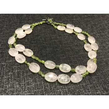 Sky Jewelry Ожерелье c кварцем и зеленым перидотом