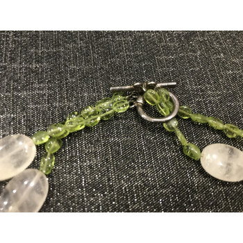 Sky Jewelry Ожерелье c кварцем и зеленым перидотом