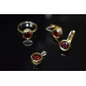 Sky Jewelry Серебряный набор с Гранатом 925 проба