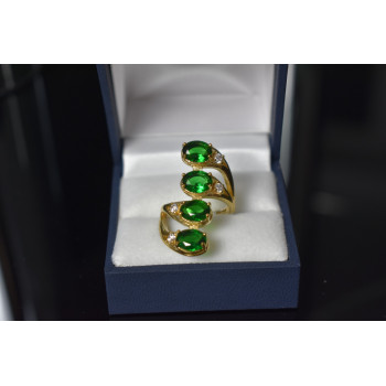 Sky Jewelry Серебряное кольцо с камнями Алпанит