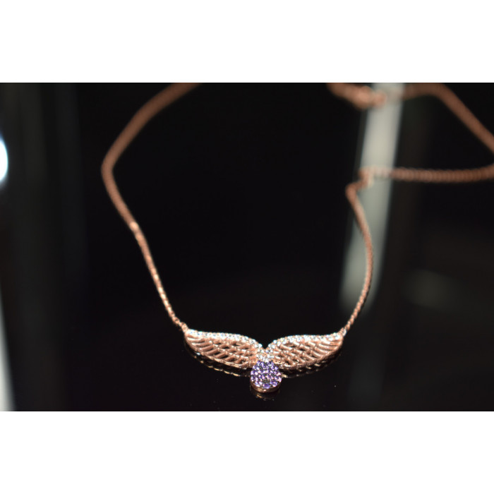 Sky Jewelry Серебряное ожерелье с фианитами