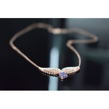 Sky Jewelry Серебряное ожерелье с фианитами