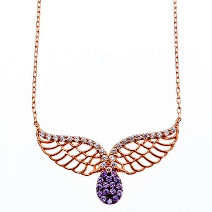 Sky Jewelry Серебряное ожерелье с фианитами