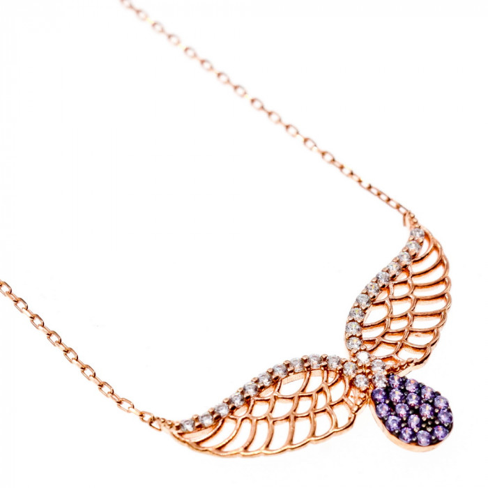 Sky Jewelry Серебряное ожерелье с фианитами