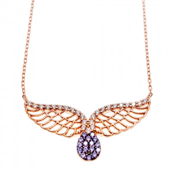 Sky Jewelry Серебряное ожерелье с фианитами