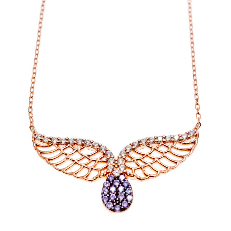 Sky Jewelry Серебряное ожерелье с фианитами