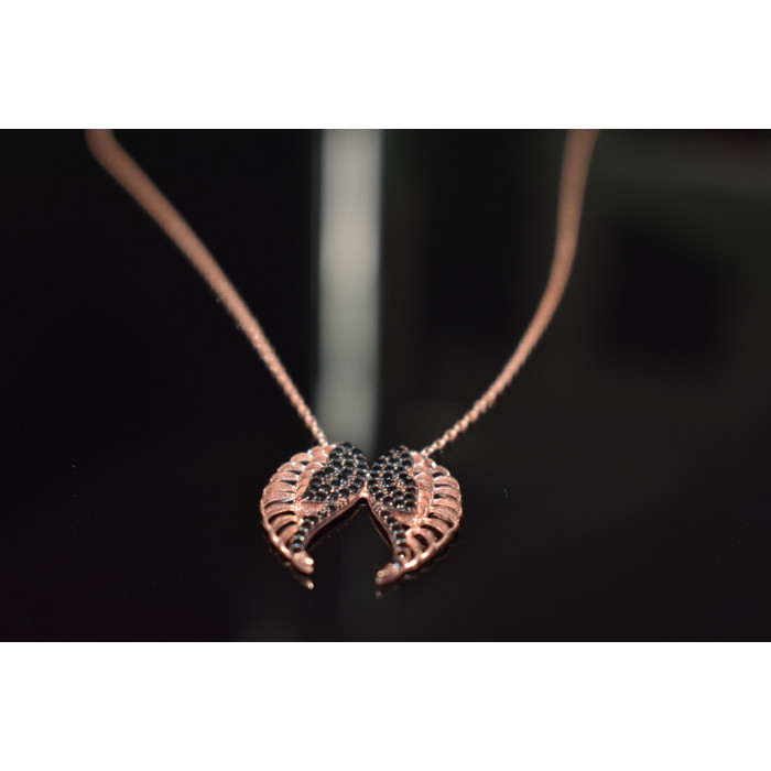 Sky Jewelry Серебряное колье *Крылья Ангела* с фианитами