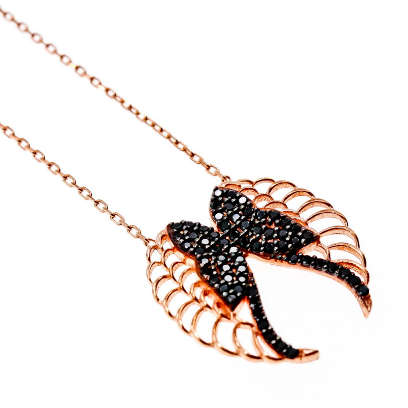 Sky Jewelry Серебряное колье *Крылья Ангела* с фианитами