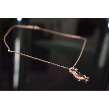 Sky Jewelry Серебряное колье *Черный Кот* с фианитами