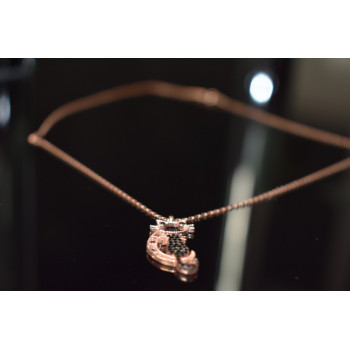 Sky Jewelry Серебряное колье *Черный Кот* с фианитами