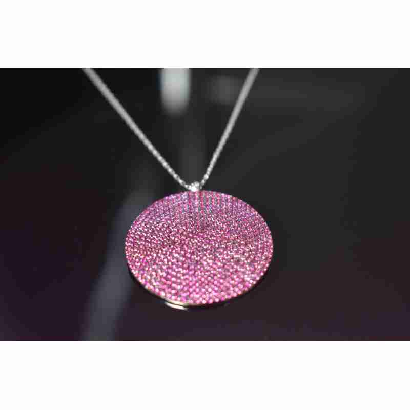 Sky Jewelry Серебряная цепочка с кулоном камень Розовая Шпинель