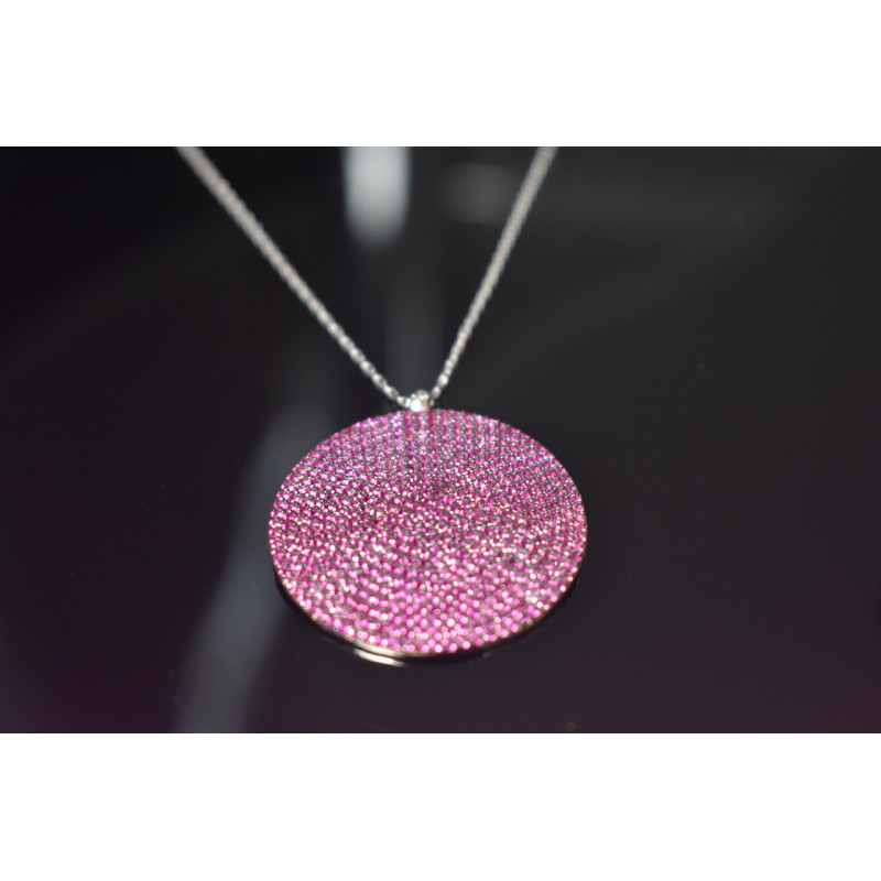 Sky Jewelry Серебряная цепочка с кулоном камень Розовая Шпинель