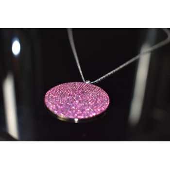 Sky Jewelry Серебряная цепочка с кулоном камень Розовая Шпинель