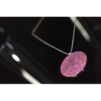 Sky Jewelry Серебряная цепочка с кулоном камень Розовая Шпинель