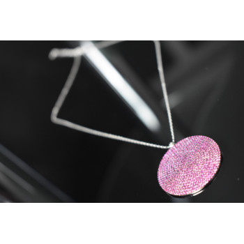 Sky Jewelry Серебряная цепочка с кулоном камень Розовая Шпинель