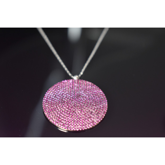 Sky Jewelry Серебряная цепочка с кулоном камень Розовая Шпинель