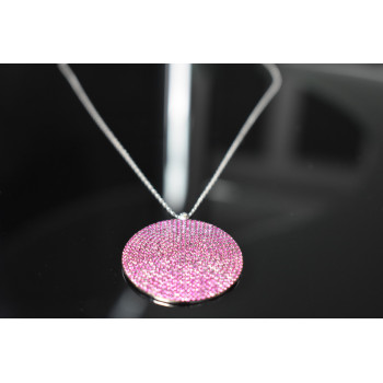 Sky Jewelry Серебряная цепочка с кулоном камень Розовая Шпинель