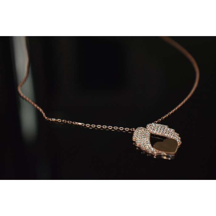 Sky Jewelry Серебряное колье *Крылья ангела с Сердцем