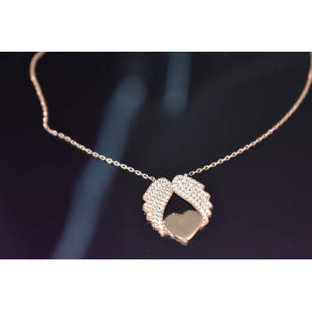 Sky Jewelry Серебряное колье *Крылья ангела с Сердцем