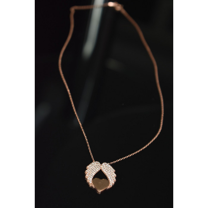 Sky Jewelry Серебряное колье *Крылья ангела с Сердцем