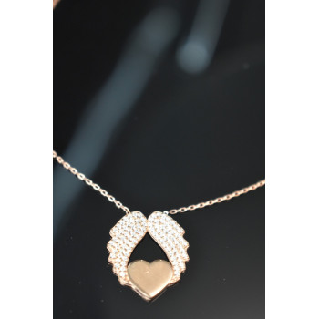 Sky Jewelry Серебряное колье *Крылья ангела с Сердцем