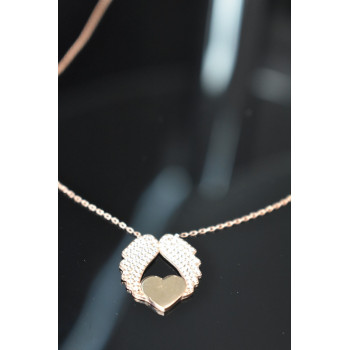 Sky Jewelry Серебряное колье *Крылья ангела с Сердцем