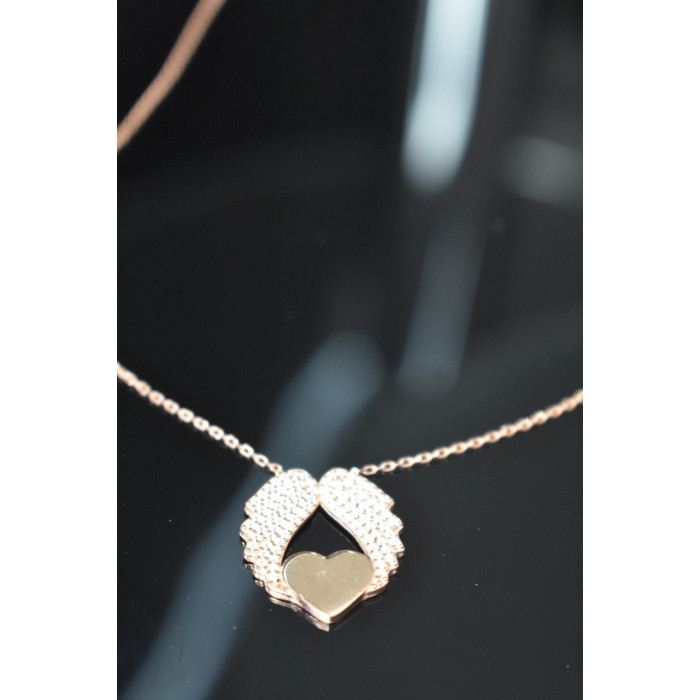 Sky Jewelry Серебряное колье *Крылья ангела с Сердцем