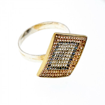 Sky Jewelry Серебряный комплект со вставками из камней Черный Нефрит и фианиты