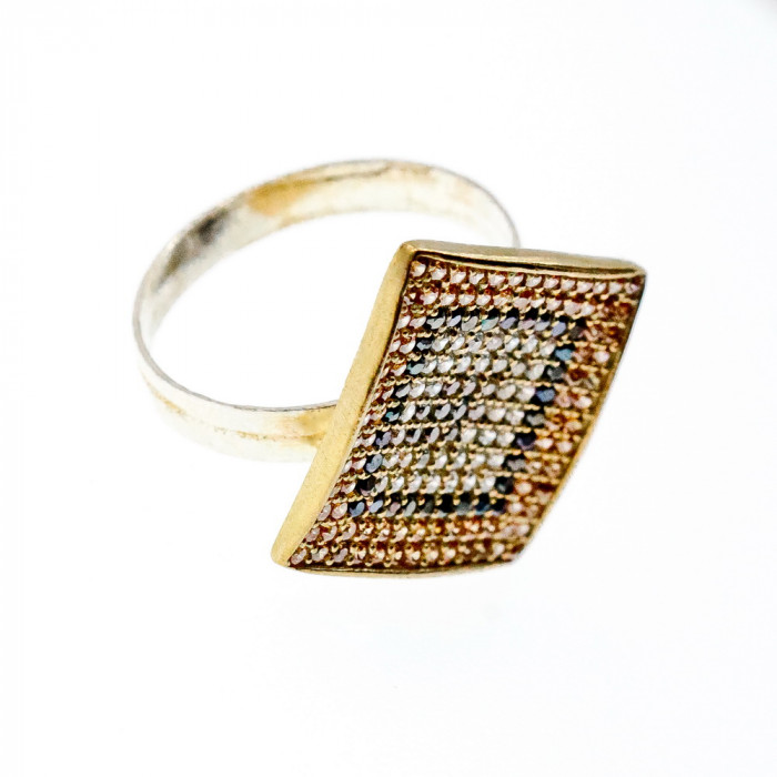 Sky Jewelry Серебряный комплект со вставками из камней Черный Нефрит и фианиты