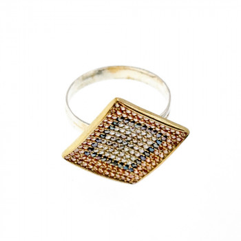 Sky Jewelry Серебряный комплект со вставками из камней Черный Нефрит и фианиты