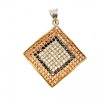 Sky Jewelry Серебряный комплект со вставками из камней Черный Нефрит и фианиты