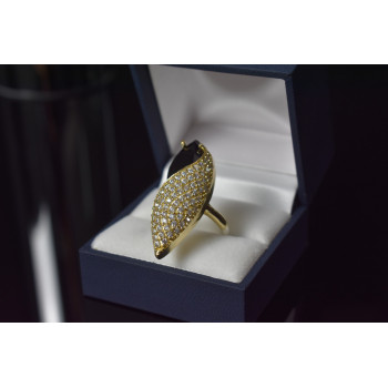 Sky Jewelry Серебряное кольцо с черным камнем Алпанит