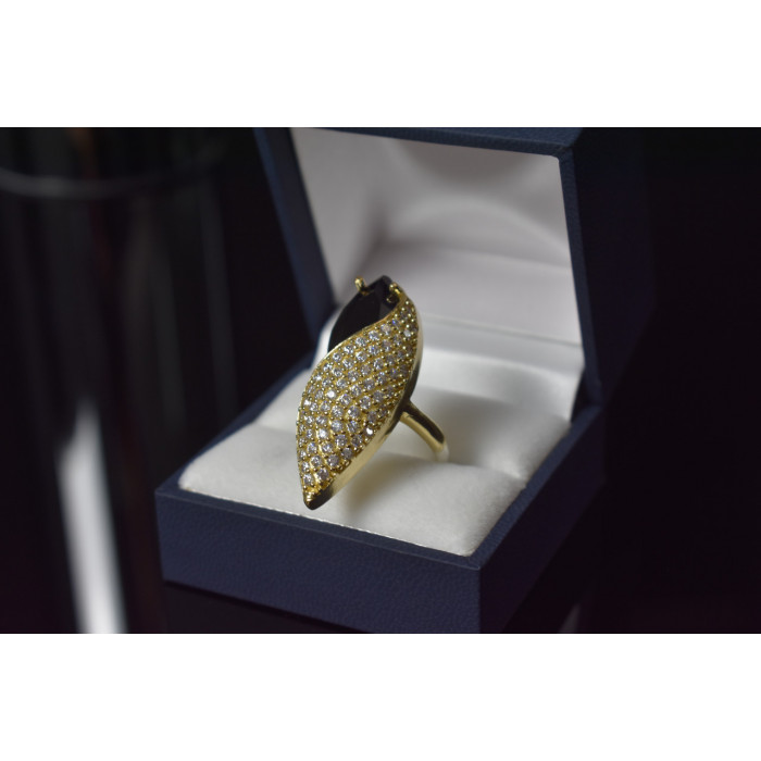 Sky Jewelry Серебряное кольцо с черным камнем Алпанит