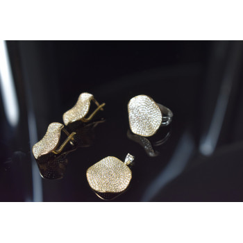 Sky Jewelry Серебряный комплект 925 проба с фианитами