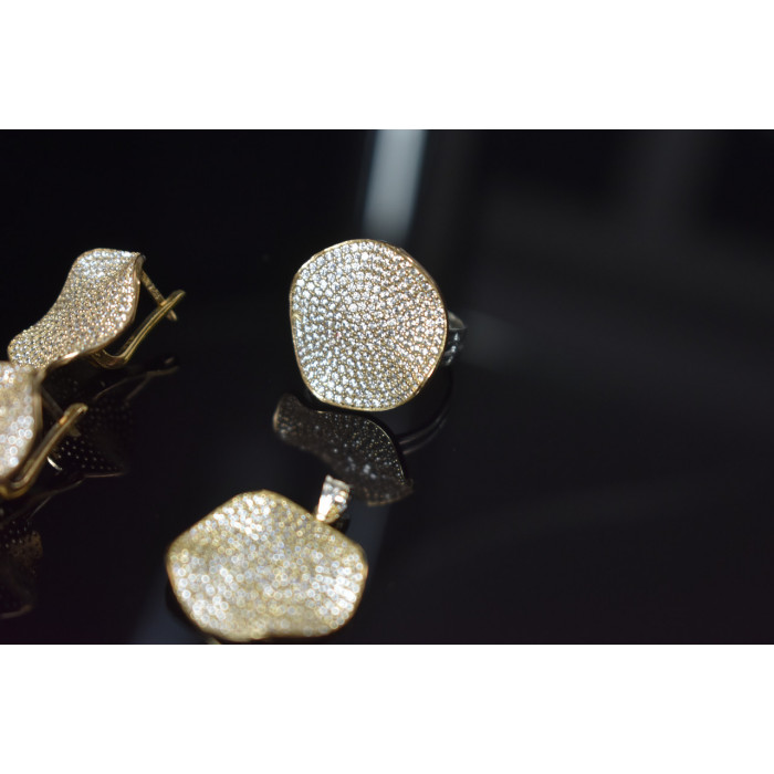 Sky Jewelry Серебряный комплект 925 проба с фианитами