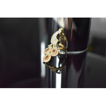 Sky Jewelry Серебряное кольцо *Жар-Птица* с камнем Гелиодор и вставкой из бирюзы