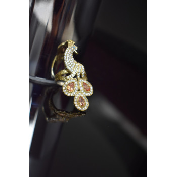 Sky Jewelry Серебряное кольцо *Жар-Птица* с камнем Гелиодор и вставкой из бирюзы