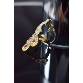 Sky Jewelry Серебряное кольцо *Жар-Птица* с камнем Гелиодор и вставкой из бирюзы