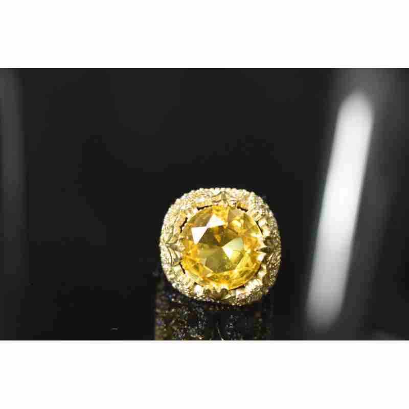 Sky Jewelry Серебряное кольцо 925 пробы с Желтым Алпанитом