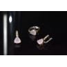 Sky Jewelry Серебряный комплект с нежно-розовым камнем Алпанит
