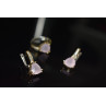 Sky Jewelry Серебряный комплект с нежно-розовым камнем Алпанит