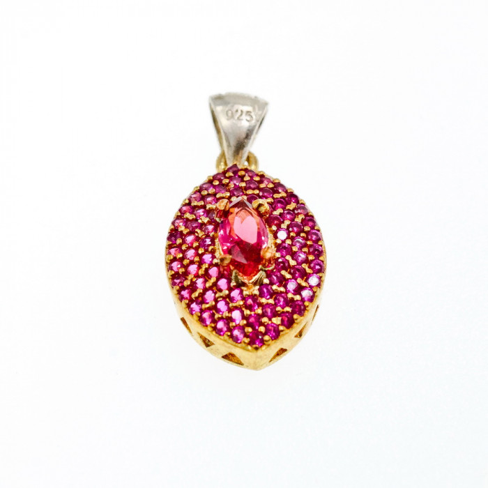 Sky Jewelry Серебряный комплект с камнями Рубеллит