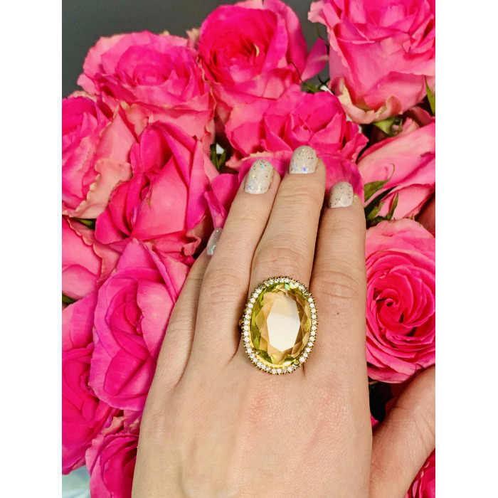 Sky Jewelry Серебряное кольцо 925 пробы с Зеленым камнем Алпанит