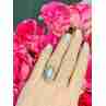 Sky Jewelry Серебряное кольцо 925 пробы с нежно-голубым камнем Алпанит
