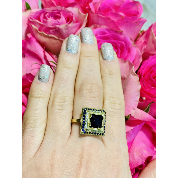 Sky Jewelry Серебряное кольцо 925 проба с Сапфиром