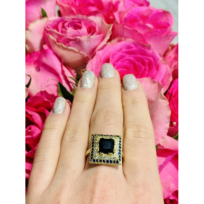 Sky Jewelry Серебряное кольцо 925 проба с Сапфиром