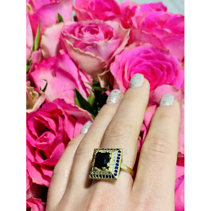 Sky Jewelry Серебряное кольцо 925 проба с Сапфиром